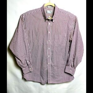 STAFFORD Executive PURPLE-WHITE Stripe Men's Dress Shirt Sz 17/35